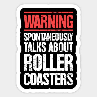 Roller Coaster Theme Park Thrill Ride Sticker